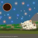 Deux personnes en cosmonautes regardent les étoiles